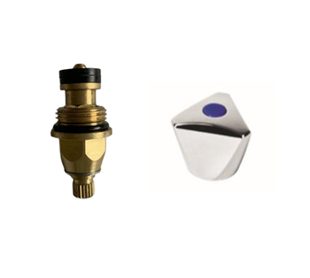 Wijas sada hlavice jezdce 3/8" M 398 s knoflíkem topné baterie 3/8" chrom s modrou vložkou