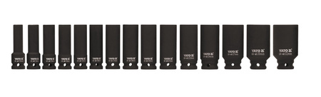 Sada hlubokých nástrčných hlavic Yato1/2" 10-32mm 15ks YT-1055