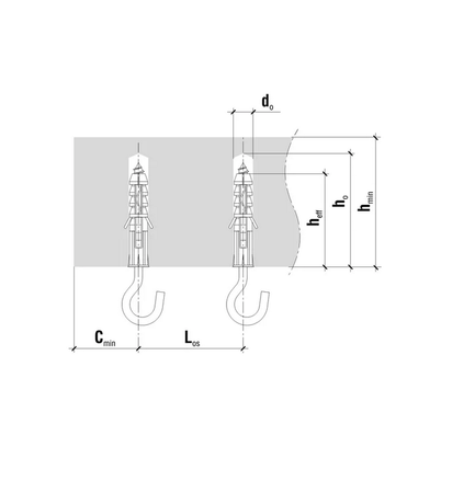 Wkręt-Met rozšiřovací zástrčka s poloplným háčkem 8x40mm WX-08
