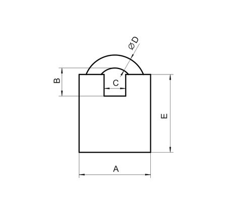 Závěsný zámek se schválením Granit-2 XT KWG2