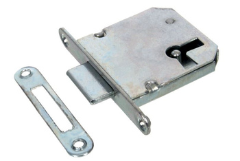 Zadlabací zámek pravý, pozinkovaný, bez klíče