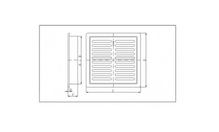 Dospel větrací mřížka se žaluziemi bílá D/TKZ 140x210mm 007-1651