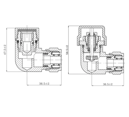 Diamantový termostatický set, axiální, rovný, bílý ART.432.ZEST.OS.B
