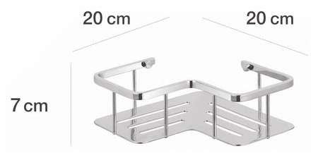 Stella rohový koš chrom 16.060