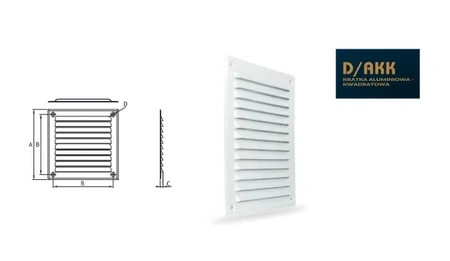 Dospel hliníková větrací mřížka D/AKK 175/B hnědá 007-0646