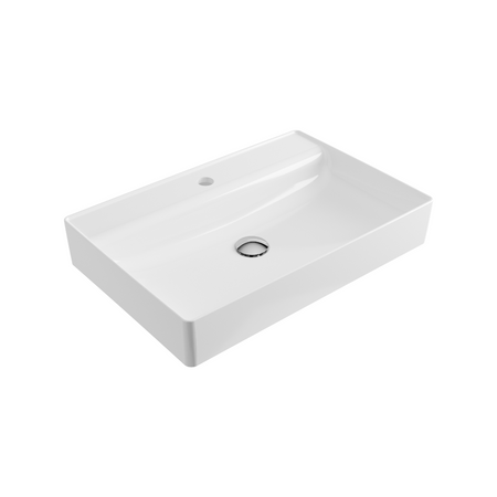 Vynikající obdélníkové umyvadlo na desku s otvorem pro baterii, bílý lesk Rima 2.0 60x40cm CEEX.4901.600.WH