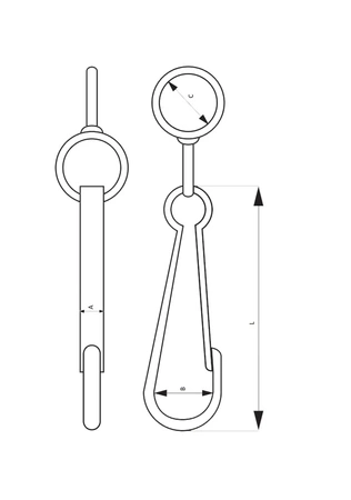 Klip s 60mm obratlíkem