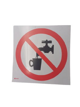 Značka bezpečnosti a ochrany zdraví při práci zakazující pití vody