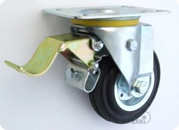 Zabi kovovo-pryžové kolo 125 v otočném pouzdře se symbolem brzdy 25H