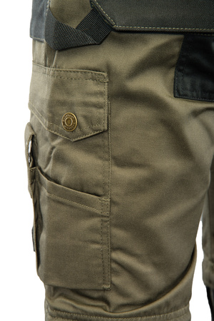 Polstar Brixton Praktické khaki kalhoty do pasu, odepínací nohavice, velikost 54