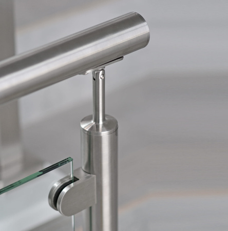 Podpěra zábradlí 42,4 mm pro sloupek 42,4 x 2 mm, nastavitelná AISI 304 leštěná