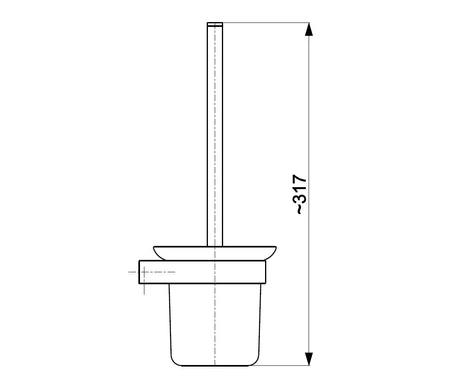 KFA Armatura nástěnná WC kartáč černá 864-031-81