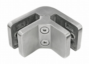 Rohový držák 45x72mm pro sklo 8-12,76mm AISI 304 broušené GC.012.XX.04.S