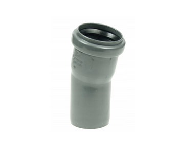 Koleno odpadní 50mm 15 stupňů šedé
