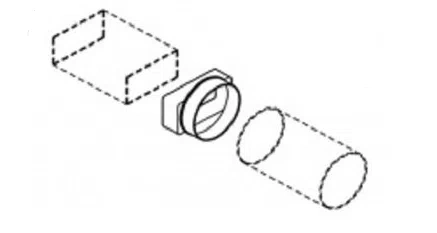 Dospel krátký konektor D/ZK 100/110x55 007-0219