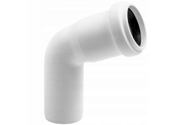 Koleno odpadní 67 stupňů 40mm bílé