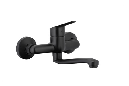 KFA Armatura Sparc Černá nástěnná umyvadlová baterie 5410-810-81