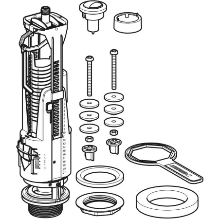 Geberit vypouštěcí ventil 3/6l základní 240 136.907.21.2