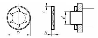 Kontaktní axiální pružinová ochrana 15 DIN AN82 standard