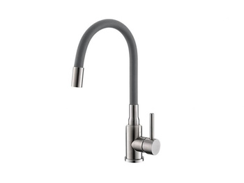 Alveus Flexa dřezová baterie, kartáčovaný chrom, flexibilní výtok, šedá 1147022