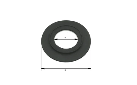 Spodní splachovací těsnění s ráfkem 64x31mm