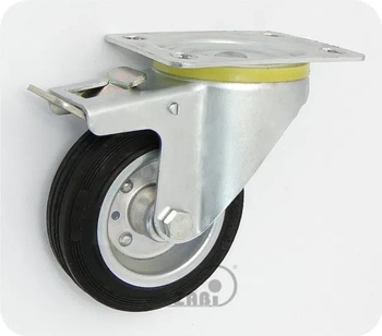 Zabi kovovo-pryžové kolo 100 v otočném pouzdře se symbolem brzdy 15H