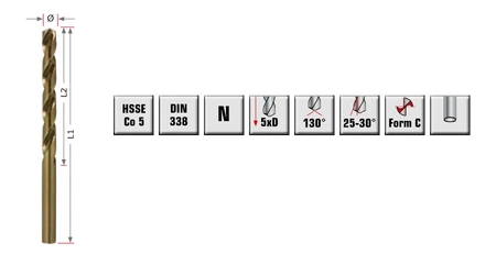 Přesný spirálový vrták HSSE-Co DIN338 11mm 32426