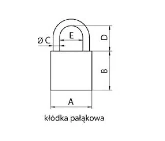 Gerda litinový visací zámek KZZS S50 KD-WA-202