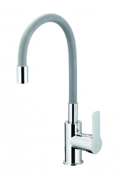 KFA Armatura Rumba dřezová baterie, stojací, s flexibilním výtokem, chrom/šedá 6553-915-63