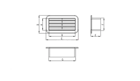 Dospel ventilační mřížka s klapkou KZP 110x55 007-1511