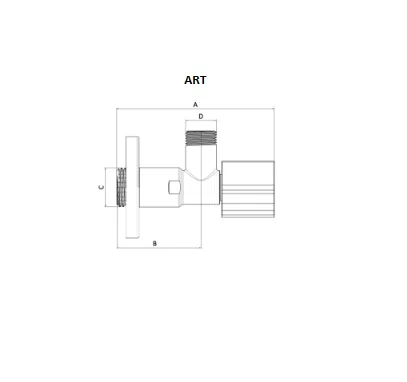 Duro rohový ventil Art 1/2"x1/2" D/ZK-ART1212