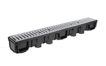 Aquer lineární odvodňovací kovový rošt 1000x130x105mm