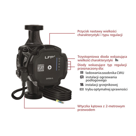 LFP oběhové čerpadlo Experia 3L 25/40-70 180mm elektronicky řízené