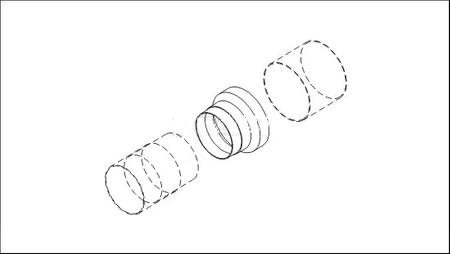 Konektor redukce dospelu D/RE 100/125 007-0307