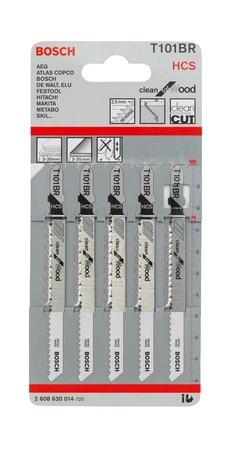 List do přímočaré pily Bosch T 101 BR 5 kusů 2608630014