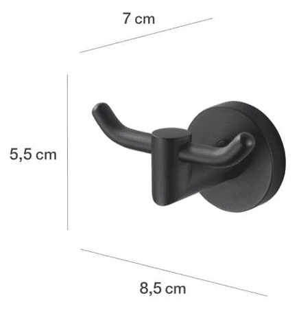 Dvojháček Stella, matná černá 07.320-B