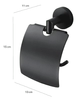 Stojan na toaletní papír Stella s krytem, ​​matná černá 07.440-B