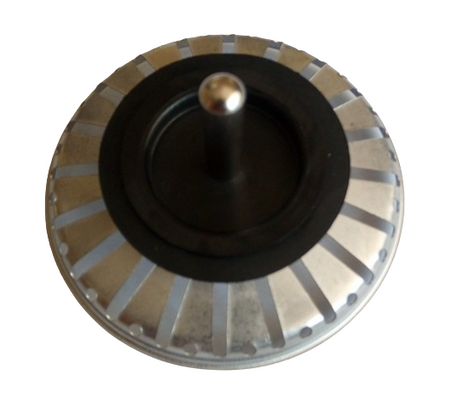 Umyvadlová zátka, průměr 8 cm, vysoký chrom