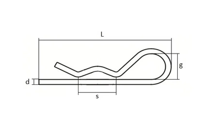 Závlačka jednoduchá 3mm AN 75, pozink