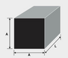 Čtvercová hliníková tyč 30x30mm 1mb PA38