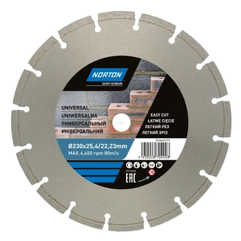Norton diamantový kotouč Cee Universal 230x25.4/22.23mm 70184601273