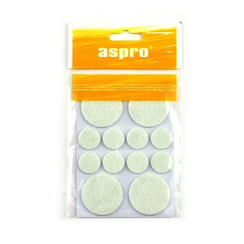 Aspro plstěné podložky bílé 38mm 20mm 12ks A-40001-07-XXX