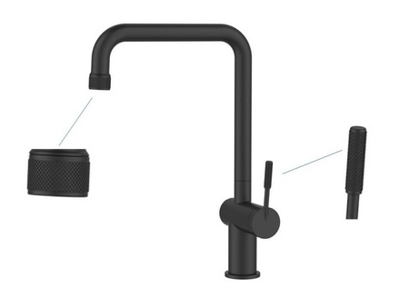 Dřezová baterie Alveus Flora černá 1150771
