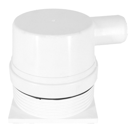 DES Group nastavitelný kanalizační rošt fi50 15x15cm kovová bílá strana