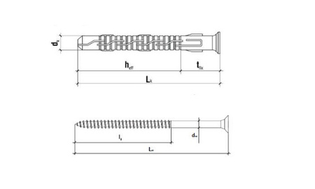 Šroubový rám hmoždinkový klíč KPR-FAST K 10x120mm 50 kusů KPR-FAST-10120K