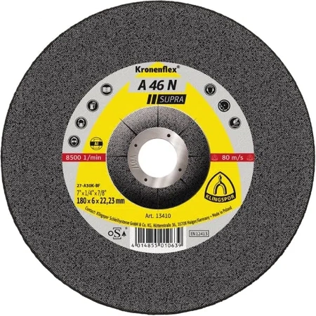 Klingspor brusný kotouč A46N Kronenflex 180x6x22,23mm 13410