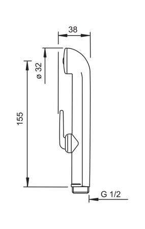 Sprchová rukojeť Oras Bidetta 242050