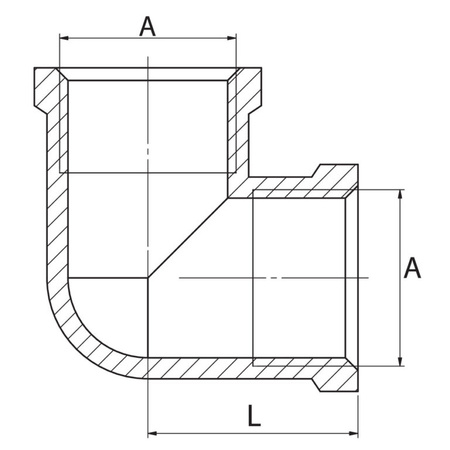 Koleno diamantové 3/4" mosaz K-90.KOL.20.Y.