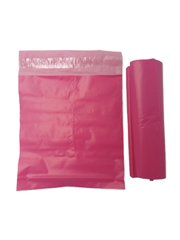 Kurýrní foliové sáčky 19x25cm růžové, 50 kusů