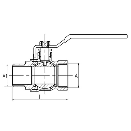 Kulový kohout Diamond Spanish 1" se sytičem WZ ART.3061-25.JZ